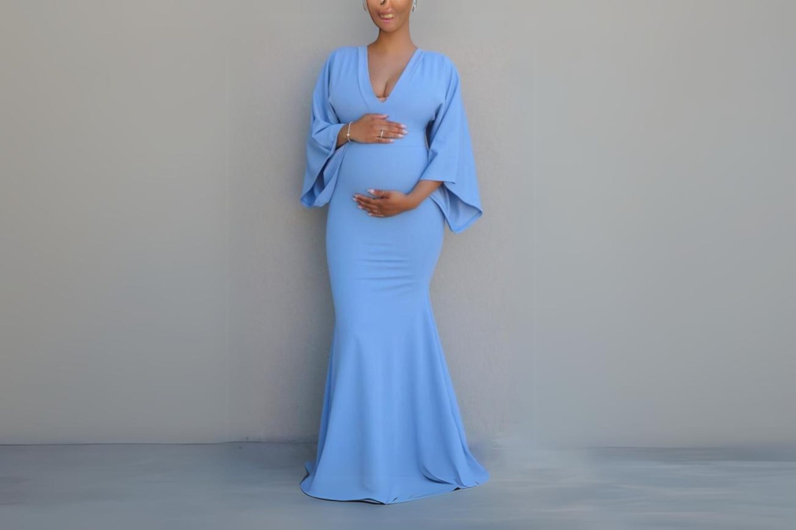 Designarche Sky Blue Maternity Wear and Baby Shower Dress main image 0