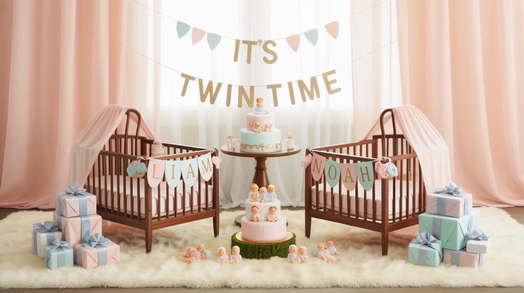 twin baby shower ideas
