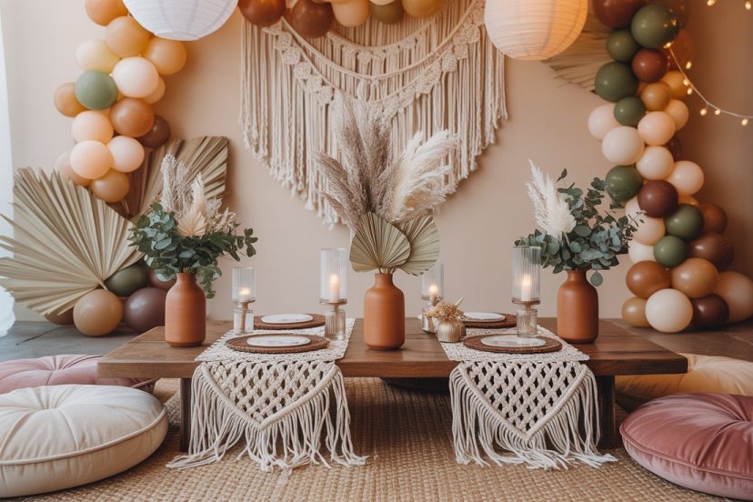 boho baby shower decorations